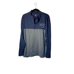 Penn State men’s navy gray 3/4 zip pull over athletic type. S/XLS.